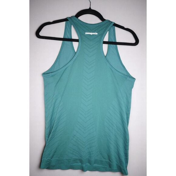 Patagonia Active Tank Top Women’s M Teal Blue Seamless Stretch Racerback Workout - Picture 5 of 11